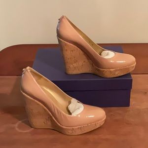 Stuart Weitzman cork platform wedges